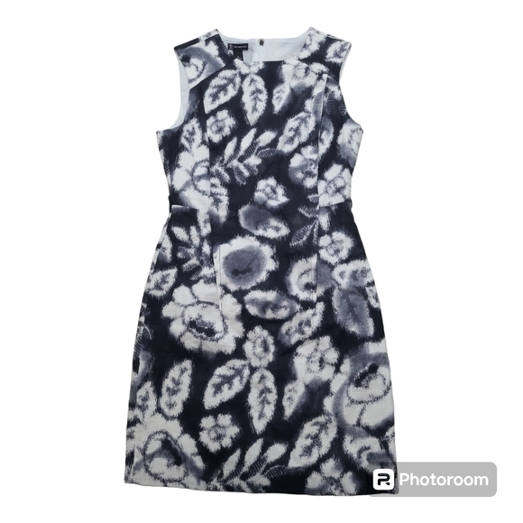 New Directions 100% Linen Floral Knee Length Dress Size 4 - Picture 1 of 11